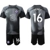 Maglia da Calcio Portiere Chelsea MENDY 16 2022-23 Nera per Bambino